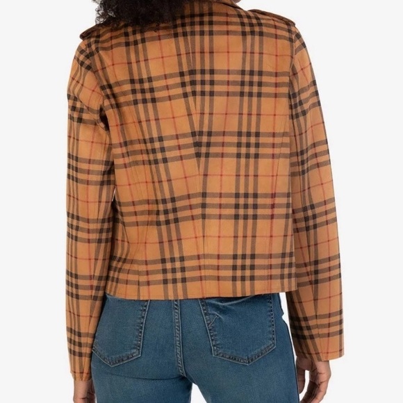 Kut from the Kloth Draped Moto Jacket Size Small  In Whiskey - Picture 3 of 11